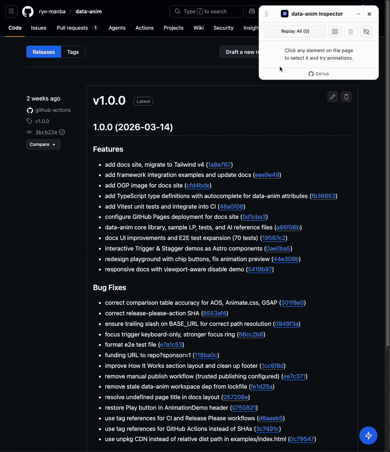 data-anim Inspector demo